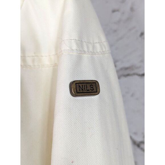 NILS Ski Snow Puffer Hooded Jacket Winter Sports Outdoors Pockets Cream Size 8 - Picture 3 of 14